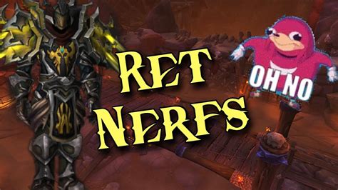 Were primarily targeting their burst damage, passive survivability, and PvP talents that we feel are contributing too much overall damage. . Ret nerfs